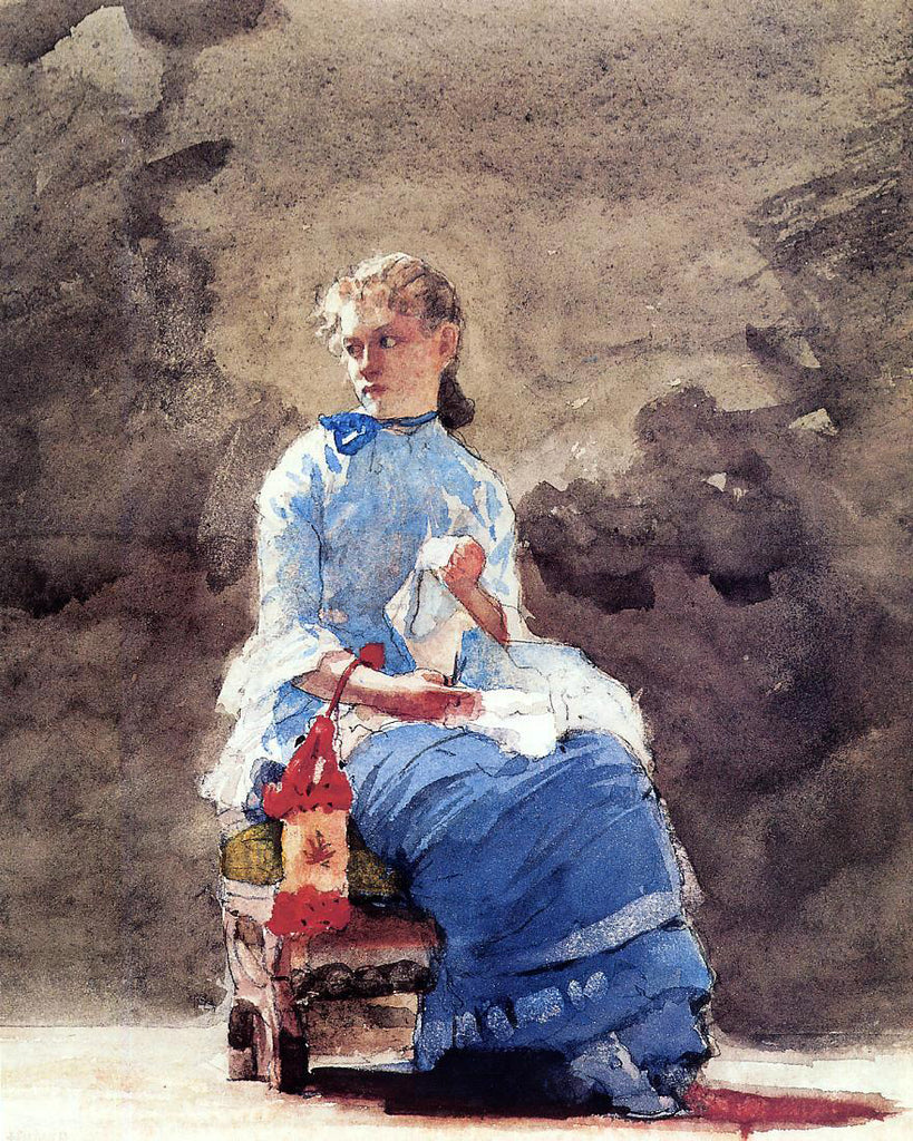 Click to Enlarge-Esc to Close ArtWork1/Famous Painters/Winslow Womerwoman_sewing_.jpg
